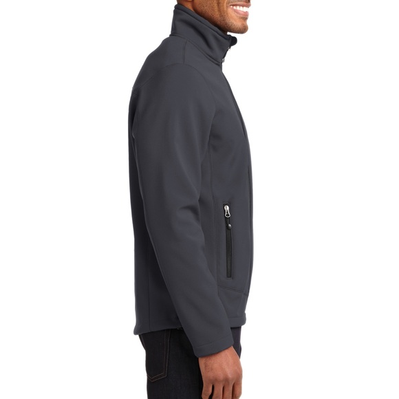 NEW Eddie Bauer Rugged Ripstop Soft Shell Jacket Size L Grey Steel/Black - Picture 5 of 11